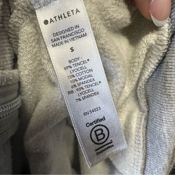 Athleta balance printed Gray Floral Zip Up Hoodie small - Picture 6 of 6